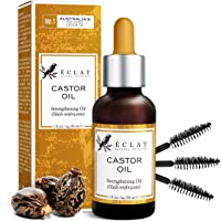 Los mejores  - Aceite de Ricino Orgánico Presionado en Frío Eclat - Aceite de Jojoba Orgánico 100% Puro con Cepillo Aplicador sin…